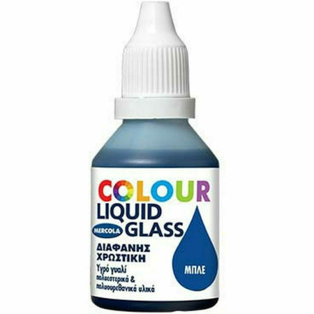 Διαφανείς Χρωστική Μπλέ για Χρωματισμό σε Υγρό Γυαλί 30ml Mercola Swan Liquid Glass 3496