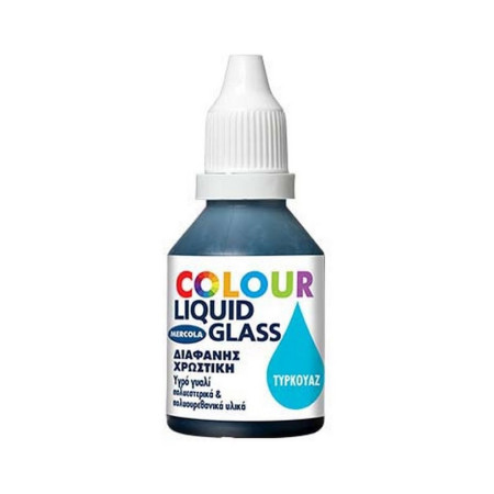 Διαφανείς Χρωστική Τυρκουάζ για Χρωματισμό σε Υγρό Γυαλί 30ml Mercola Swan Liquid Glass 3498