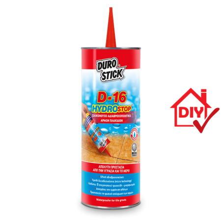 D-16 Hydrostop ΑΔΙΑΒΡΟΧΟΠΟΙΗΤΙΚΟ ΑΡΜΩΝ ΠΛΑΚΙΔΙΩΝ DUROSTICK 500ml ΝΤ1602