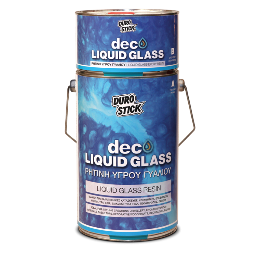 Deco Liquid Glass ΡΗΤΙΝΗ ΥΓΡΟΥ ΓΥΑΛΙΟΥ ΕΠΙΣΤΡΩΣΗΣ ΚΑΙ ΧΥΤΕΥΣΗΣ ΕΩΣ 4Cm 3kg (Α 1930gr + Β 1070gr) DUROSTICK ΝΤΕΚΛΙΓ03 Deco Liquid Glass ΡΗΤΙΝΗ ΥΓΡΟΥ ΓΥΑΛΙΟΥ ΕΠΙΣΤΡΩΣΗΣ ΚΑΙ ΧΥΤΕΥΣΗΣ ΕΩΣ 4Cm 3kg (Α 1930gr + Β 1070gr) DUROSTICK ΝΤΕΚΛΙΓ03