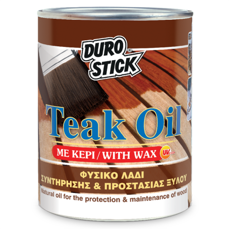 Teak Oil ΦΥΣΙΚΟ ΛΑΔΙ ΣΥΝΤΗΡΗΣΗΣ ΚΑΙ ΠΡΟΣΤΑΣΙΑΣ ΞΥΛΟΥ ΜΕ ΚΕΡΙ 2,5Lt DUROSTICK ΝΤΤΕ25