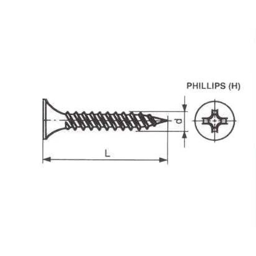 Βίδα γυψοσανίδας 3,5mmx20mm 50 τεμάχια Bossram 881719