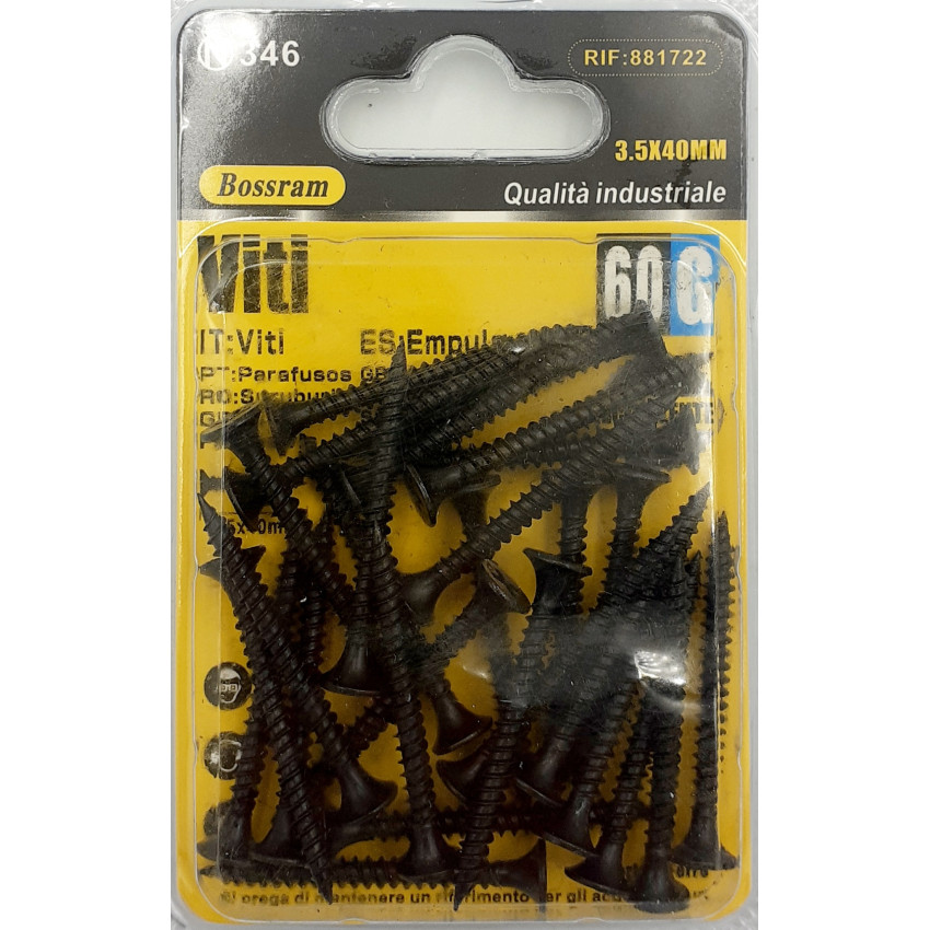 Βίδα γυψοσανίδας 3,5mmx40mm Bossram 30 τεμάχια 881722 Βίδα γυψοσανίδας 3,5mmx40mm Bossram 30 τεμάχια 881722