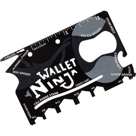 ΕΞΥΠΝΟ ΠΟΛΥΕΡΓΑΛΕΙΟ ΠΟΡΤΟΦΟΛΙΟΥ Ninja Wallet 18 σε 1 ΣΕ ΜΕΓΕΘΟΣ ΠΙΣΤΩΤΙΚΗΣ ΚΑΡΤΑΣ OEM 00503