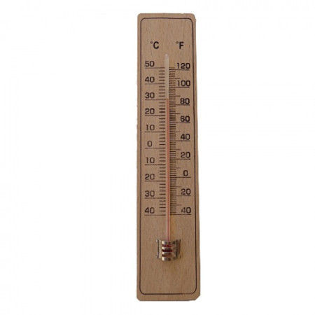 Θερμόμετρο υδραργύρου ξύλινο 200mm x 45mm OEM 100313