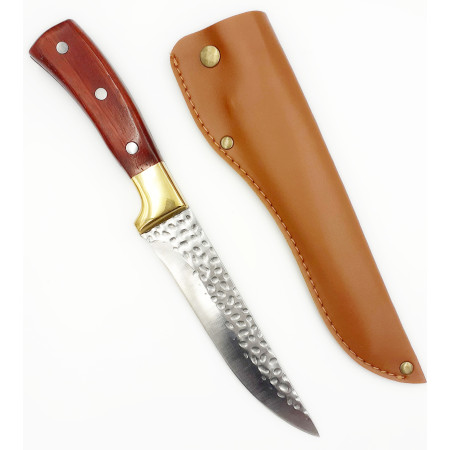 Μαχαίρι κυνηγιού με λάμα 16cm σε δέρματινη θήκη ιδανικό για την κοπή των τροφών OEM 10BRK10404