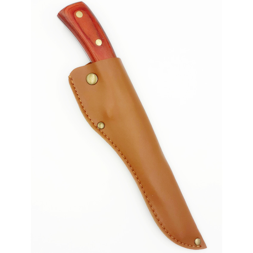 Μαχαίρι κυνηγιού με λάμα 16cm σε δέρματινη θήκη ιδανικό για την κοπή των τροφών OEM 10BRK10404