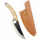 Μαχαίρι κυνηγιού με λάμα 15cm σε δέρματινη θήκη ιδανικό για την κοπή και τον τεμαχισμό των τροφών OEM 10BRK10407