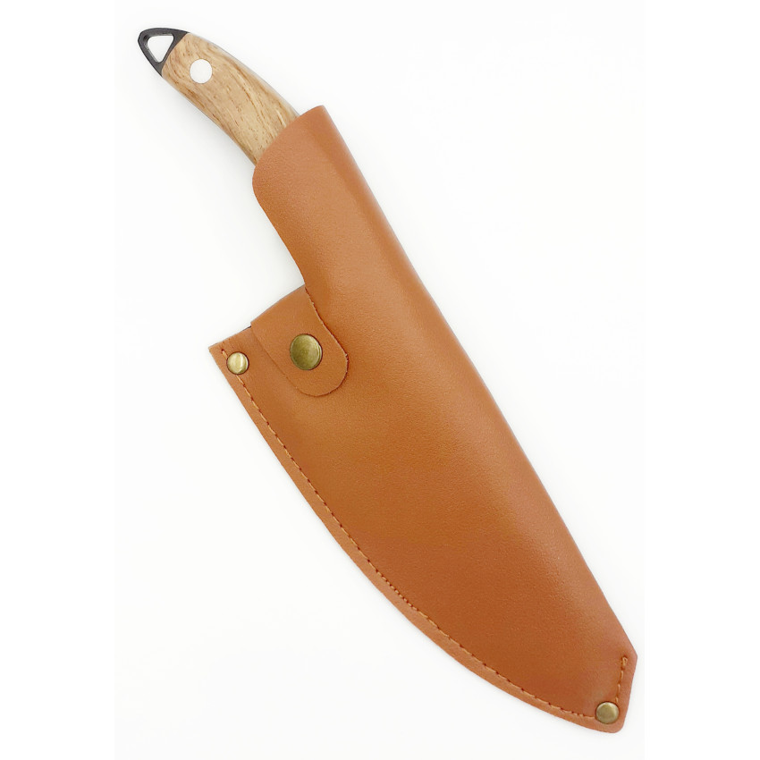 Μαχαίρι κυνηγιού με λάμα 15cm σε δέρματινη θήκη ιδανικό για την κοπή και τον τεμαχισμό των τροφών OEM 10BRK10407