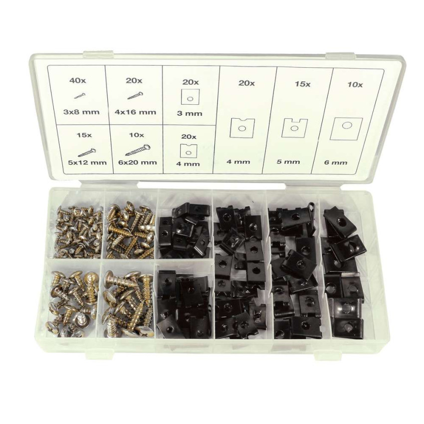 ΣΕΤ ΣΥΛΛΟΓΗ ΒΙΔΕΣ - ΚΛΙΠΣ ΤΥΠΟΥ - U ΑΥΤΟΚΙΝΗΤΟΥ 170ΤΕΜ OEM 131255