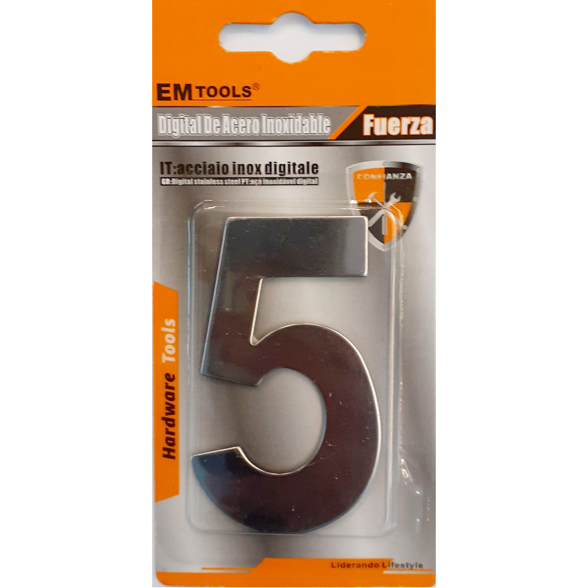 ΑΡΙΘΜΟΣ ΑΥΤΟΚΟΛΛΗΤΟΣ ΙΝΟΧ 7.5cm Νο5 EMTOOLS 159150 ΑΡΙΘΜΟΣ ΑΥΤΟΚΟΛΛΗΤΟΣ ΙΝΟΧ 7.5cm Νο5 EMTOOLS 159150