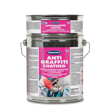 Antigraffiti Coating (Set) ΠΟΛΥΟΥΡΕΘΑΝΙΚΟ ΒΕΡΝΙΚΙ 2 ΣΥΣΤΑΤΙΚΩΝ ΠΑΡΕΧΕΙ ΕΞΤΡΑ ΠΡΟΣΤΑΣΙΑ ΑΠΟ graffiti ΣΕ ΤΟΙΧΟΥΣ 3 Lit MERCOLA 1860