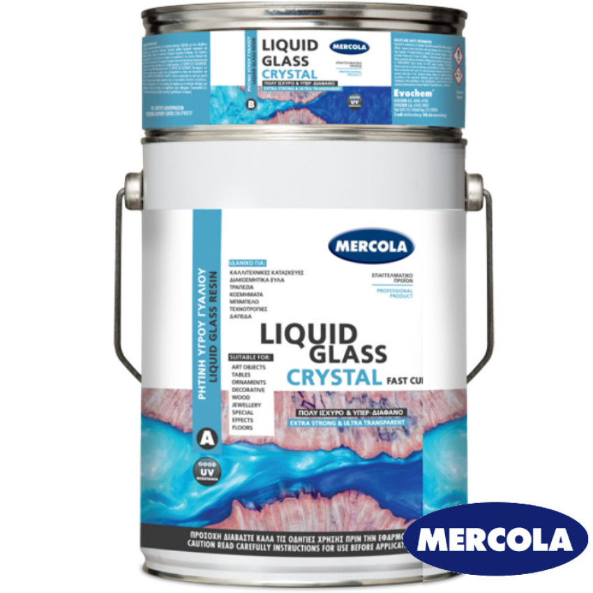 Mercola Liquid Glass Crystal ΡΗΤΙΝΗ ΥΓΡΟΥ ΓΥΑΛΙΟΥ ΜΕ ΜΕΓΑΛΥΤΕΡΗ ΑΝΤΟΧΗ ΣΕ ΗΛΙΑΚΗ ΑΚΤΙΝΟΒΟΛΙΑ UV ΕΠΙΣΤΡΩΣΗΣ ΚΑΙ ΧΥΤΕΥΣΗΣ ΕΩΣ 2Cm 12Kg 1919