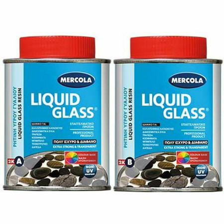 Mercola Liquid Glass Colour Base ΡΗΤΙΝΗ ΥΓΡΟΥ ΓΥΑΛΙΟΥ ΕΠΙΣΤΡΩΣΗΣ ΚΑΙ ΧΥΤΕΥΣΗΣ ΔΙΑΦΑΝΗΣ ΒΑΣΗ ΙΔΑΝΙΚΗ ΓΙΑ ΧΡΩΜΑΤΙΣΜΟ ΕΩΣ 12mm 320gr 1897