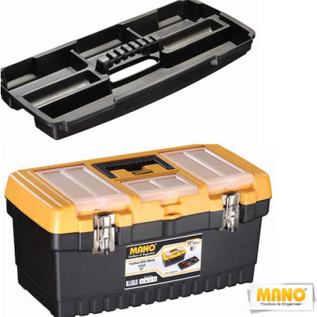 Εργαλειοθήκη MASTER 19'' 48.6x26.7x24.2cm με μεταλλικό κούμπωμα Mano 19401-08 