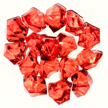 Διακοσμητικές χρωματιστές πέτρες 60gr κατάλληλες για υγρό γυαλί και άλλες κατασκευές χρώμα κόκκινο OEM 31468