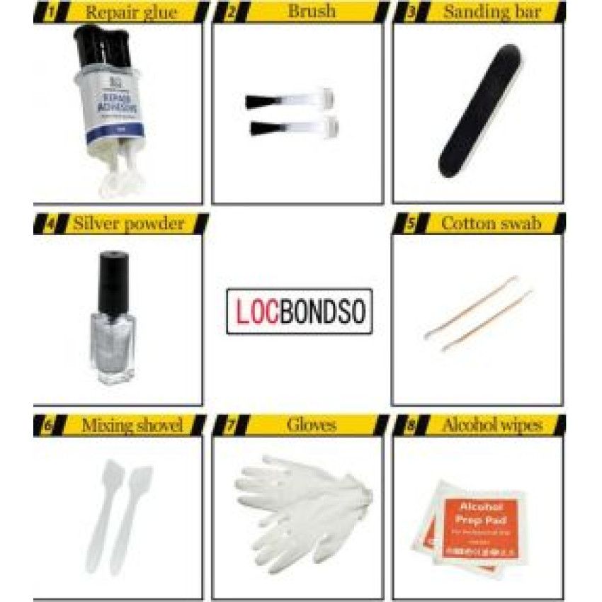 KIT ΕΠΙΣΚΕΥΗΣ ΓΙΑ ΖΑΝΤΕΣ ΑΛΟΥΜΙΝΙΟΥ ΑΣΗΜΙ LOCBONDSO 53769