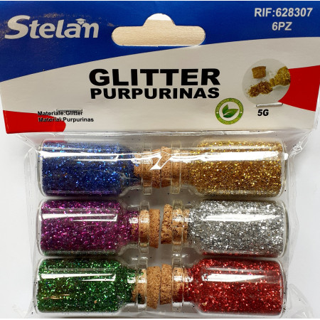 ΧΡΥΣΟΣΚΟΝΗ GLITTER ΣΕΤ 6TEM Stelan 6 X 5gr 628307