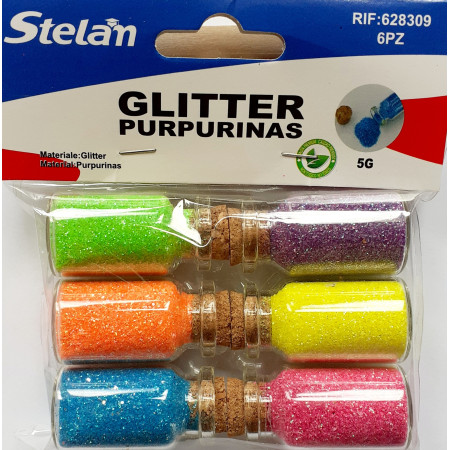 ΧΡΥΣΟΣΚΟΝΗ GLITTER ΣΕΤ 6TEM Stelan 6 X 5gr 628309