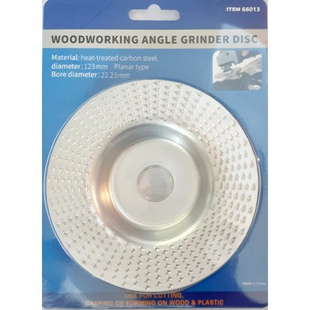 ΡΑΣΠΑ ΞΥΛΟΥ ΙΣΙΑ ΓΙΑ ΓΩΝΙΑΚΟ ΤΡΟΧΟ Φ125 X 22.2 mm ΟΕΜ 66013