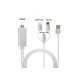 Προσαρμογέας 3 in 1 Mirascreen HDMI 1080P HDTV Cable, 2m Type-C/Micro USB/Lightning Andowl 864763 Προσαρμογέας 3 in 1 Mirascreen HDMI 1080P HDTV Cable, 2m Type-C/Micro USB/Lightning Andowl 864763