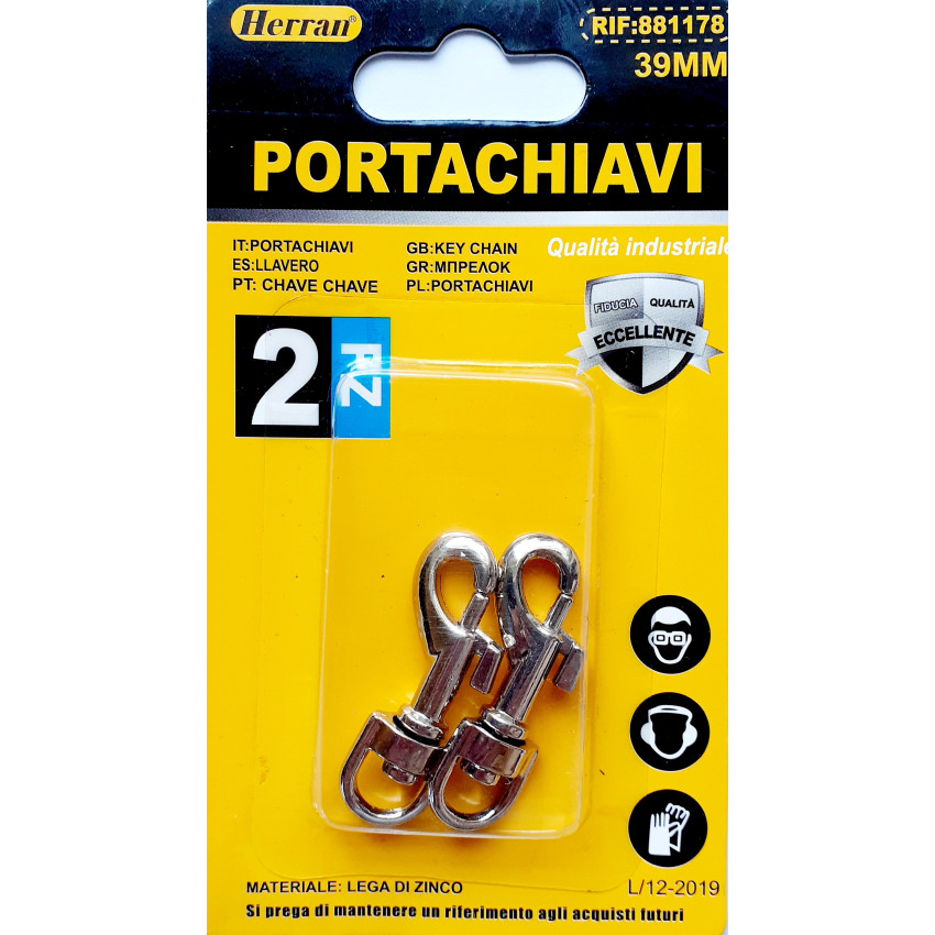 ΓΑΝΤΖΟΣ ΜΕ ΣΤΡΙΦΤΑΡΙ ΝΙΚΕΛ ΣΕΤ 2ΤΕΜ. 39mm Herran 881178 ΓΑΝΤΖΟΣ ΜΕ ΣΤΡΙΦΤΑΡΙ ΝΙΚΕΛ ΣΕΤ 2ΤΕΜ. 39mm Herran 881178