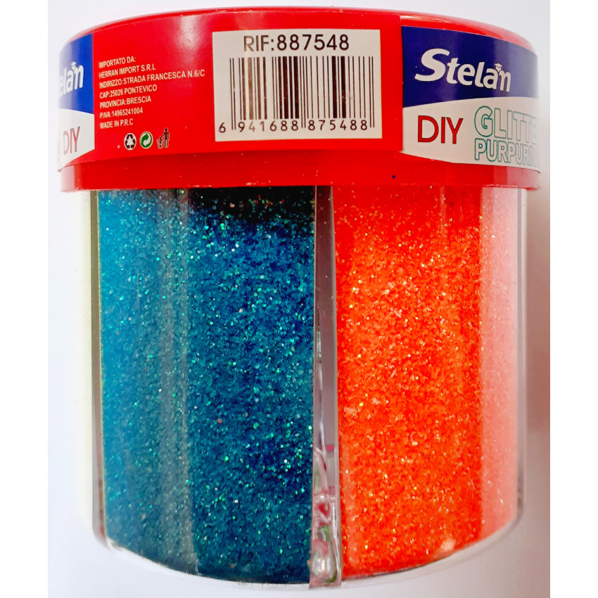 GLITTER - ΧΡΥΣΟΣΚΟΝΗ 60gr ΧΡΩΜΑ ΠΟΡΤΟΚΑΛΙ-ΛΑΧΑΝΙ-ΓΑΛΑΖΙΟ-ΜΩΒ-ΚΙΤΡΙΝΟ-ΦΟΥΞΙΑ Stelan 887548 GLITTER - ΧΡΥΣΟΣΚΟΝΗ 60gr ΧΡΩΜΑ ΠΟΡΤΟΚΑΛΙ-ΛΑΧΑΝΙ-ΓΑΛΑΖΙΟ-ΜΩΒ-ΚΙΤΡΙΝΟ-ΦΟΥΞΙΑ Stelan 887548