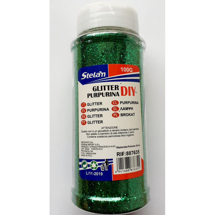 GLITTER - ΧΡΥΣΟΣΚΟΝΗ 100gr ΧΡΩΜΑ ΠΡΑΣΙΝΟ Stelan 887635 GLITTER - ΧΡΥΣΟΣΚΟΝΗ 100gr ΧΡΩΜΑ ΠΡΑΣΙΝΟ Stelan 887635