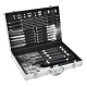 Εργαλεία ψησίματος 33τεμ. για μπάρμπεκιου από ανοξείδωτο ατσάλι σε βαλίτσα αλουμινίου OEM BBQ-33