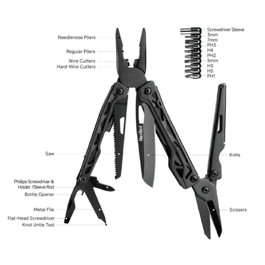 ΠΟΛΥΕΡΓΑΛΕΙΟ ΕΠΙΒΙΩΣΗΣ BLACK KNIGHT MULTI TOOL NEXTOOL NE20151