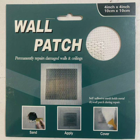Μπάλωμα επισκευής γυψοσανίδας - τοίχου με πλέγμα αλουμινίου και πλέγμα ινών 10cmx10cm WALL PATCH OEM 31083