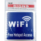 Ταμπέλα μεταλλική αυτοκόλλητη ελεύθερο WIFI 14Cm x 14Cm OEM 501018 Ταμπέλα μεταλλική αυτοκόλλητη ελεύθερο WIFI 14Cm x 14Cm OEM 501018