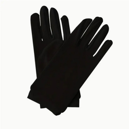 Γάντια υφασμάτινα βαμβακερά χρώμα μαύρο SIZE LARGE 24Cm Bossram 681571