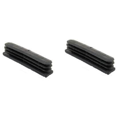 Πέλμα - Τάπα χωνευτή PVC για στρατζαριστό, χρώμα μαύρο 2 τεμάχια με (τρύπα 69mmx28mm) (Μήκος 24mm) (Πέλμα 70mmx30mm) LASIPLAST LAS70X30