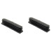 Πέλμα - Τάπα χωνευτή PVC για στρατζαριστό, χρώμα μαύρο 2 τεμάχια με (τρύπα 79mmx28mm) (Μήκος 24mm) (Πέλμα 80mmx30mm) LASIPLAST LAS80X30