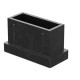 Πέλμα - Τάπα χωνευτή PVC για στρατζαριστό, χρώμα μαύρο 4 τεμάχια με (τρύπα 48mmx18mm) (Μήκος 24mm) (Πέλμα 50mmx20mm) LASIPLAST LAS50X20