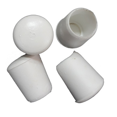 Τάπα PVC εξωτερική χρώμα λευκό κατάλληλο για έπιπλα φερ φορζέ σετ 4 τεμαχίων Τρύπα Φ10mm x Μήκος 20mm x Πέλμα Φ13mm LASIPLAST LAS412