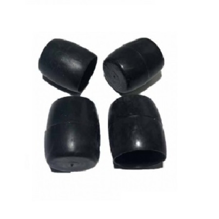 Πέλμα - Τάπα PVC Εξωτερικό χρώμα μαύρο σχήμα Βαρελάκι κατάλληλο για έπιπλα σετ 4 τεμαχίων με τρύπα Φ22mm x Μήκος 27mm x Πέλμα Φ31mm LASIPLAST LAS443