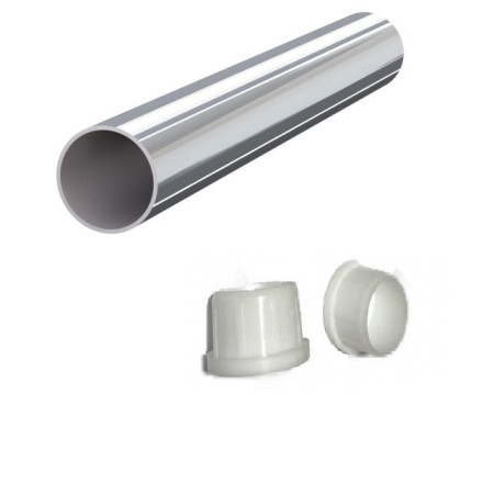 Πέλμα - Τάπα χωνευτή PVC για σωλήνα χρώμα λευκό σετ 4 τεμαχίων με τρύπα Φ30mm x Μήκος 19mm x Πέλμα Φ33mm LASIPLAST LAS480
