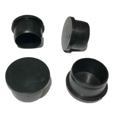 Πέλμα - Τάπα χωνευτή PVC για σωλήνα χρώμα μαύρο σετ 4 τεμαχίων με τρύπα Φ16mm x Μήκος 12mm x Πέλμα Φ17mm LASIPLAST LAS466