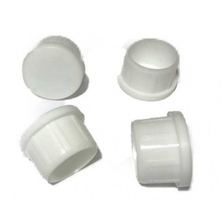 Πέλμα - Τάπα χωνευτή PVC για σωλήνα χρώμα λευκό σετ 4 τεμαχίων με τρύπα Φ30mm x Μήκος 19mm x Πέλμα Φ33mm LASIPLAST LAS480
