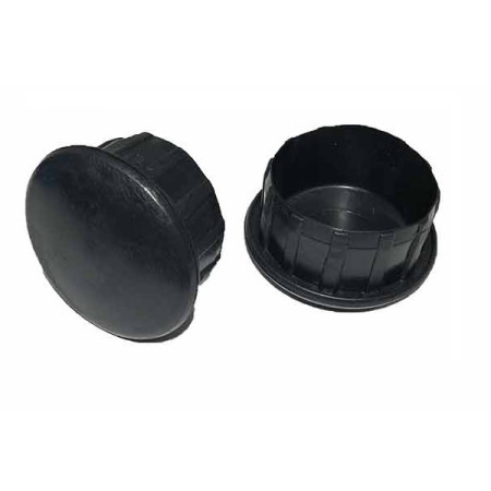 Πέλμα - Τάπα χωνευτή PVC για σωλήνα χρώμα μαύρο 1 τεμάχιο με τρύπα Φ33mm x Μήκος 30mm x Πέλμα Φ40mm LASIPLAST LAS482