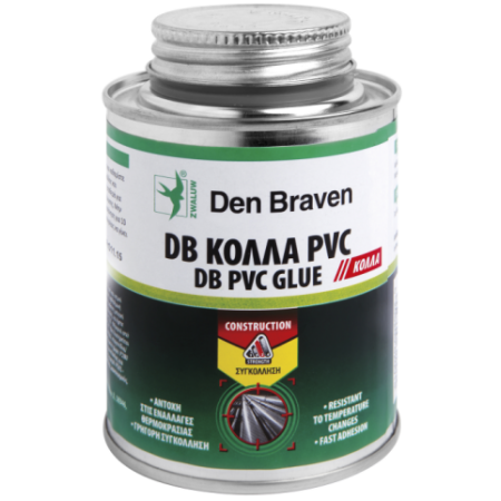 ΚΟΛΛΑ ΓΙΑ ΣΩΛΗΝΕΣ PVC 250ml ΓΚΡΙ DEN BRAVEN PVC GLUE 20128