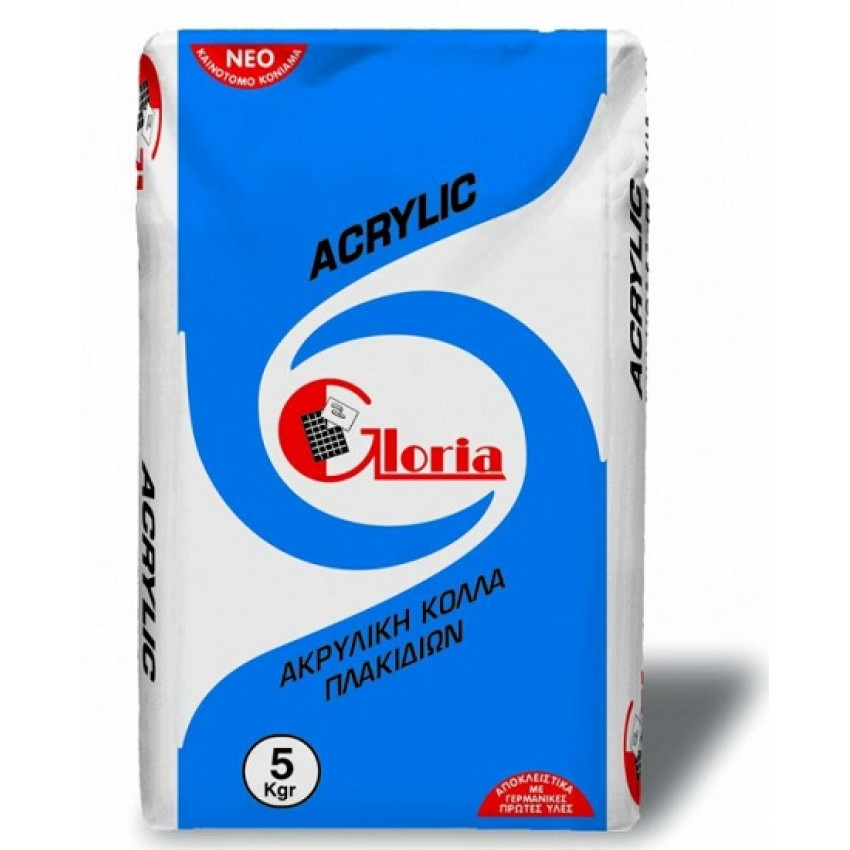 GLORIA ACRYLIC ΑΚΡΥΛΙΚΗ ΚΟΛΛΑ ΠΛΑΚΙΔΙΩΝ ΛΕΥΚΗ 5kg 020002