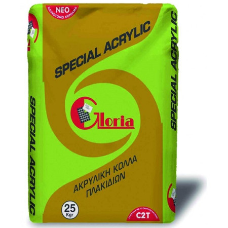 GLORIA SPECIAL ACRYLIC C2T ΑΚΡΥΛΙΚΗ ΚΟΛΛΑ ΠΛΑΚΙΔΙΩΝ ΛΕΥΚΗ 25kg 020025