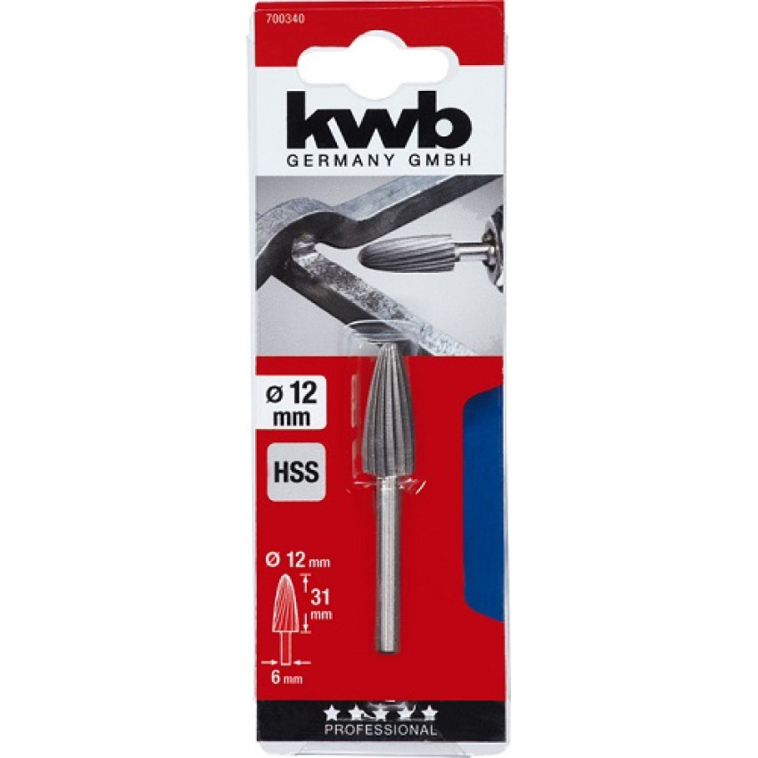ΦΡΕΖΑΚΙ ΚΩΝΙΚΟ HSS ΜΕΤΑΛΛΟΥ 12 x 31 mm ΓΙΑ ΔΡΑΠΑΝΟ KWB 700340