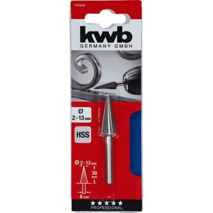 ΦΡΕΖΑΚΙ ΚΩΝΙΚΟ HSS ΜΕΤΑΛΛΟΥ 13 x 30 mm ΓΙΑ ΔΡΑΠΑΝΟ KWB 700840