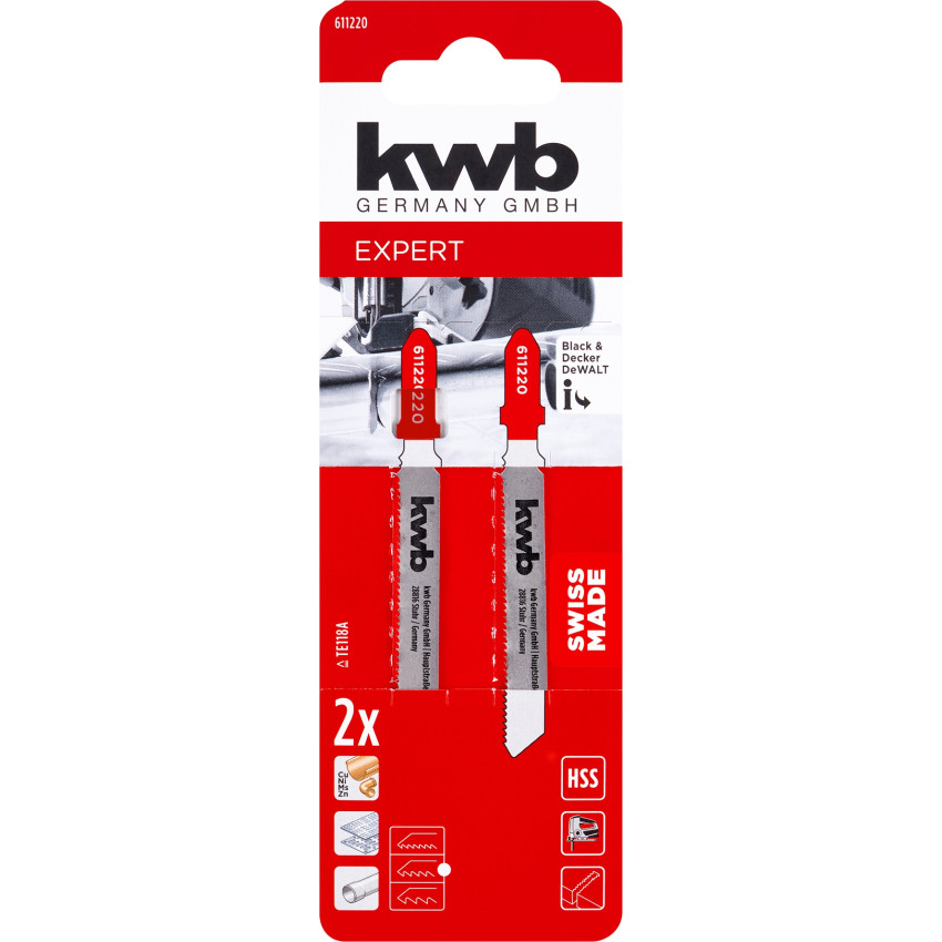 Λάμες σέγας για μέταλλο 77mm 2τμχ Kwb 49611220 Λάμες σέγας για μέταλλο 77mm 2τμχ Kwb 49611220