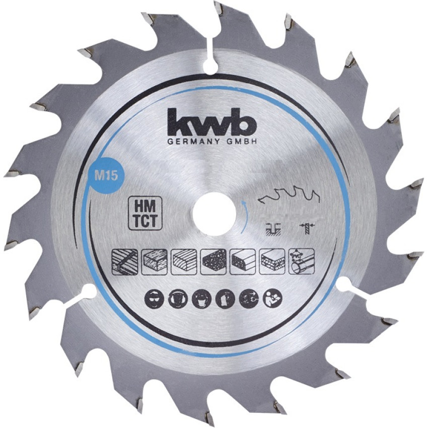 Πριονόδισκος ξύλου καρβιδίου 190mm x 30 mm 30 Δόντια KWB HM TCT 49586956