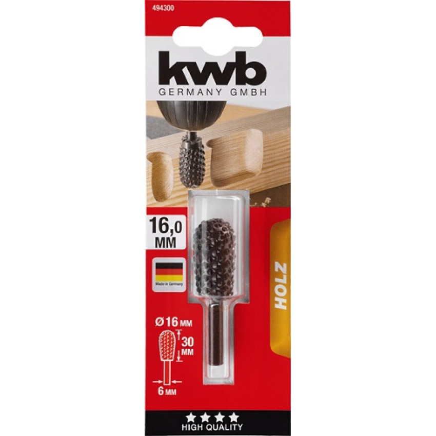 ΡΑΣΠΑ ΞΥΛΟΥ ΚΥΛΙΝΔΡΙΚΗ 16 x 30 mm ΓΙΑ ΔΡΑΠΑΝΟ KWB 494300 ΡΑΣΠΑ ΞΥΛΟΥ ΚΥΛΙΝΔΡΙΚΗ 16 x 30 mm ΓΙΑ ΔΡΑΠΑΝΟ KWB 494300